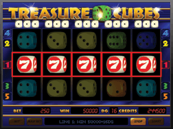 Le bonus Dice 7 Dice Slot Treasure Cubes