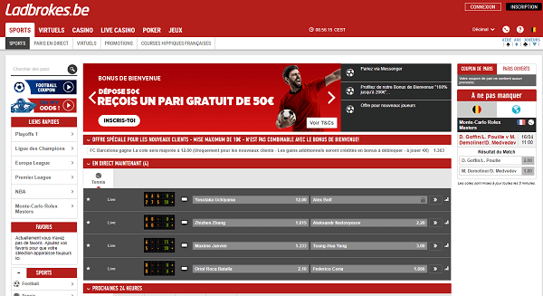 Bookmaker Ladbrokes Belgique