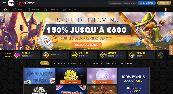 Nouveau Casino en ligne Supergame