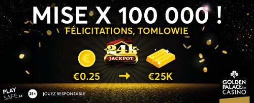 Dice Game 24K, jackpot de 25 000€ gagné