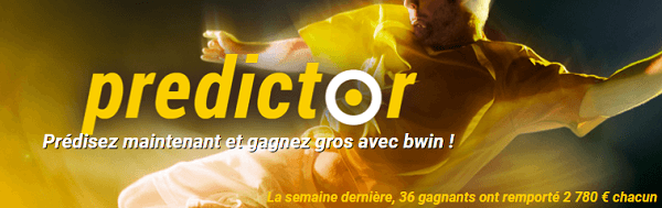 Predictor du bookmaker Bwin, 100 000€ à gagner par semaine