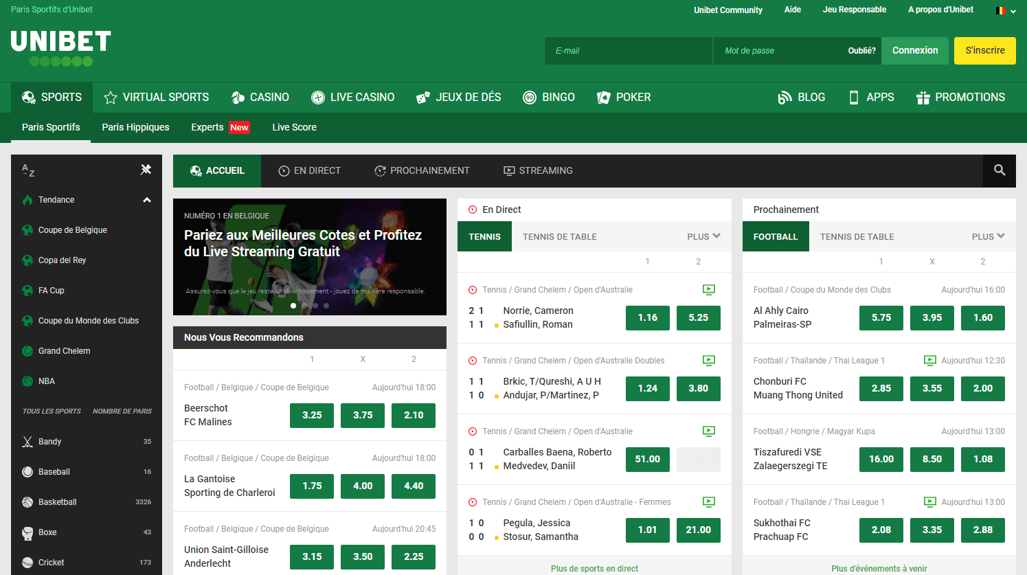 Bookmaker Unibet