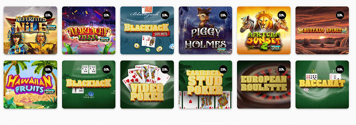 Dices Games GameArt disponible chez Peppermill casino
